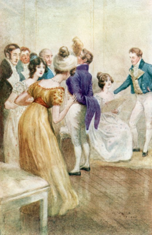 Illustration för Northanger Abbey av Jane Austen av Arthur Wallis Mills