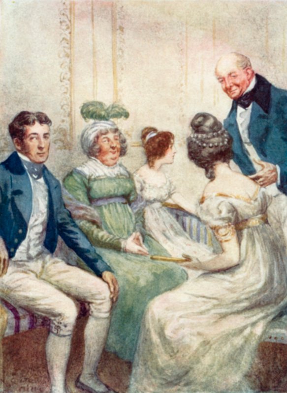 Illustration for Persuasion av Jane Austen av Arthur Wallis Mills