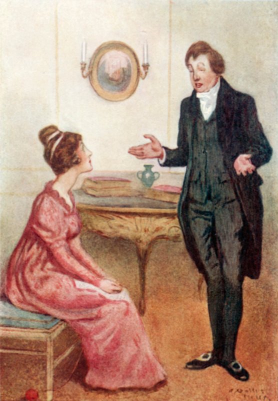 Illustration för Pride and Prejudice av Jane Austen av Arthur Wallis Mills