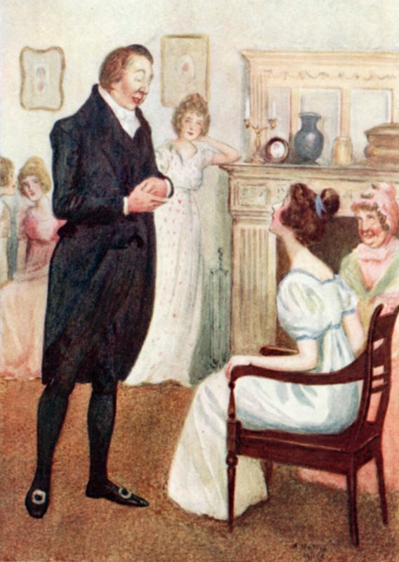 Illustration för Pride and Prejudice av Jane Austen av Arthur Wallis Mills