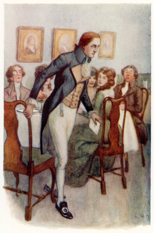 Illustration för Pride and Prejudice av Jane Austen av Arthur Wallis Mills
