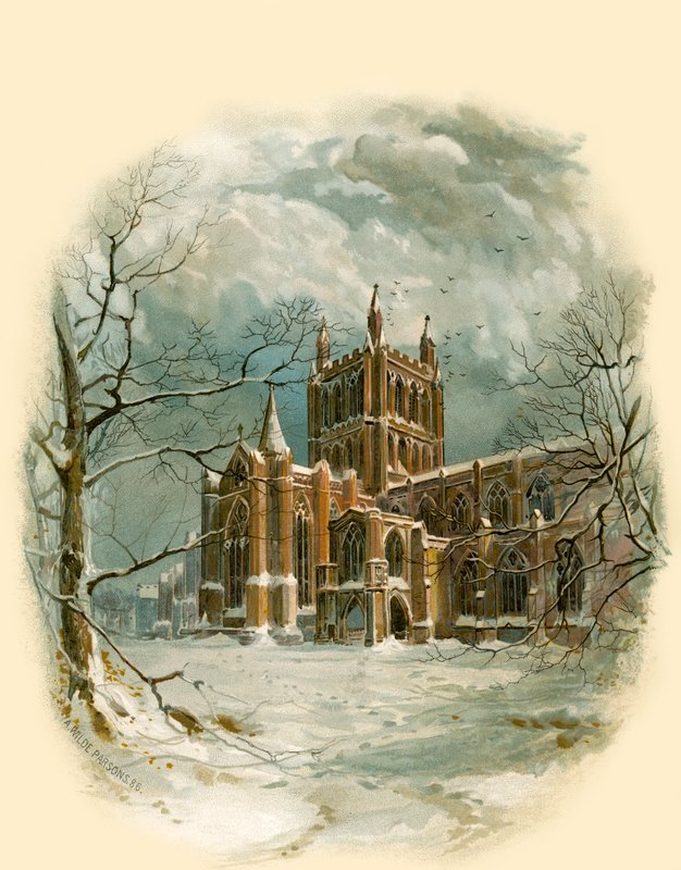 Hereford Cathedral, North West av Arthur Wilde Parsons
