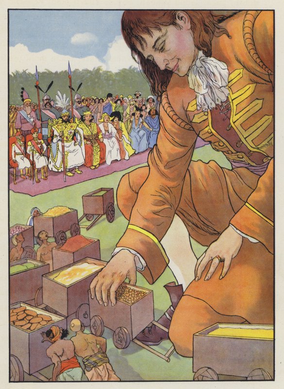 Illustration för Gullivers Travels av Jonathan Swift av Artus Scheiner
