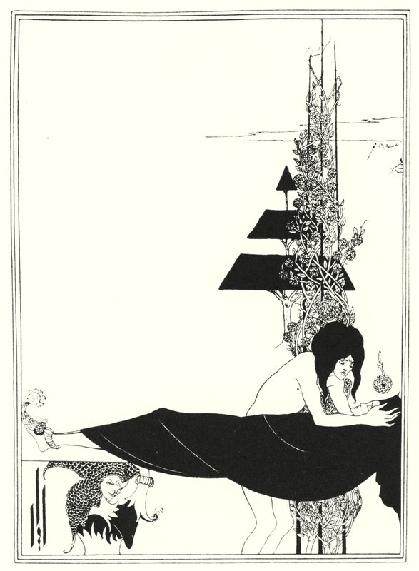 Den platonska klagan (gravyr) av Aubrey (after) Beardsley