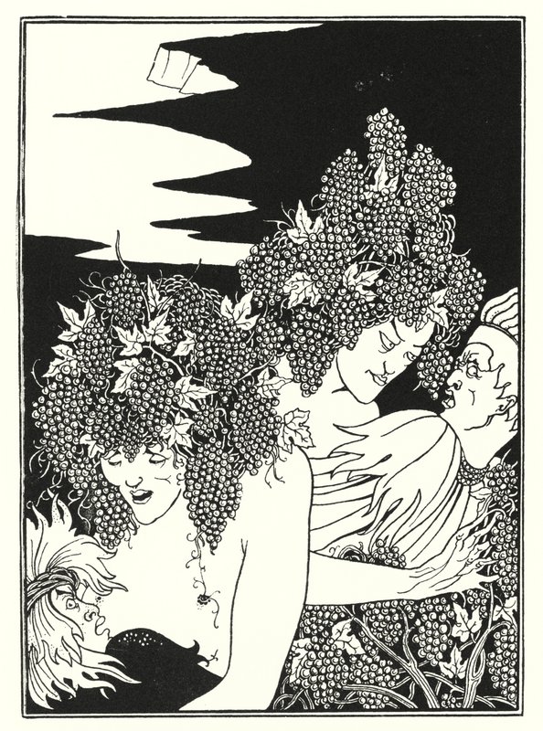 The Snare of Vintage (gravyr) av Aubrey (after) Beardsley