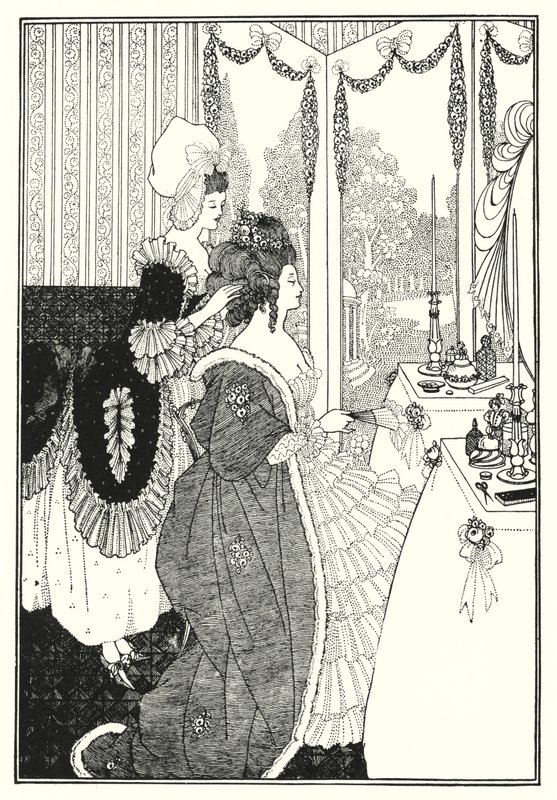 Toaletten (gravyr) av Aubrey (after) Beardsley