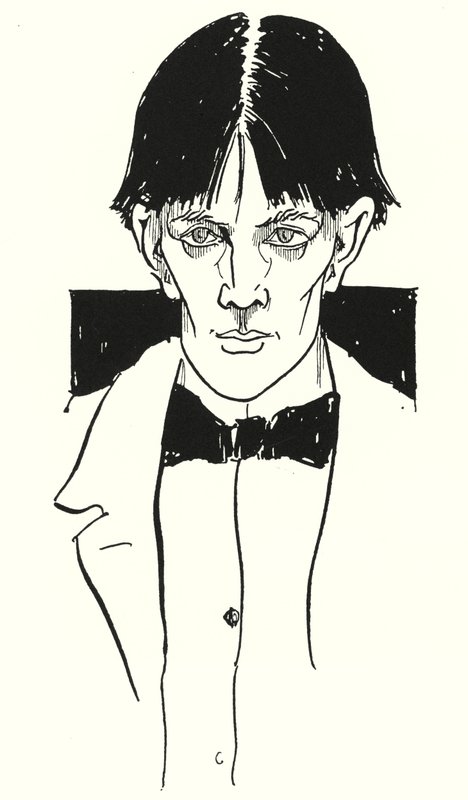 Ett porträtt av Aubrey Beardsley ensam av Aubrey Beardsley
