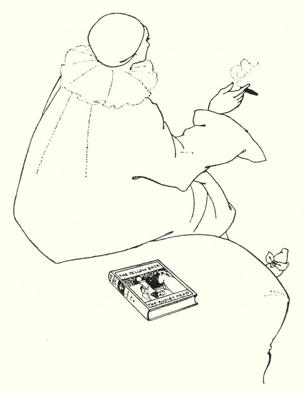 Design för ett inbjudningskort av Aubrey Beardsley