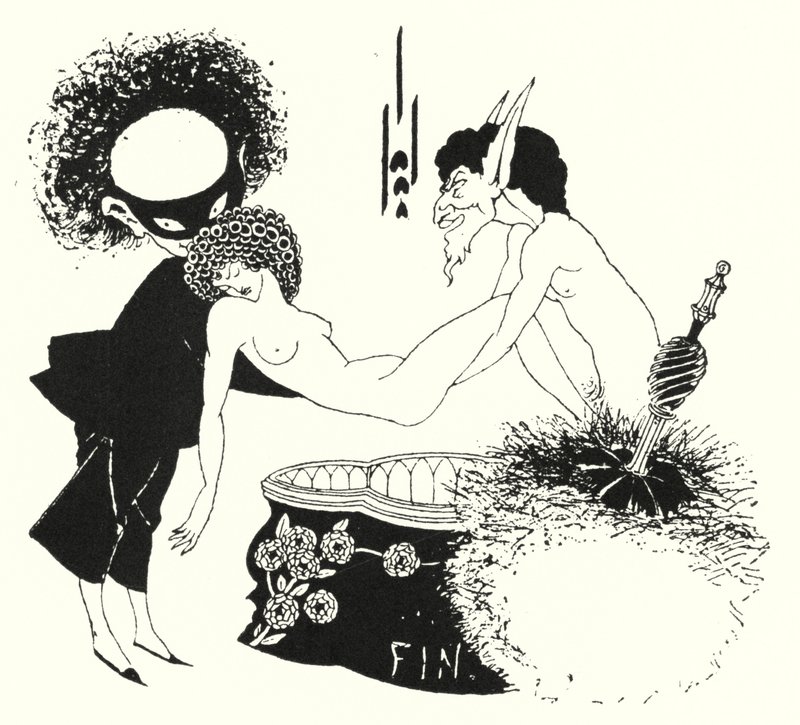 Design för stjärtstycke av Aubrey Beardsley