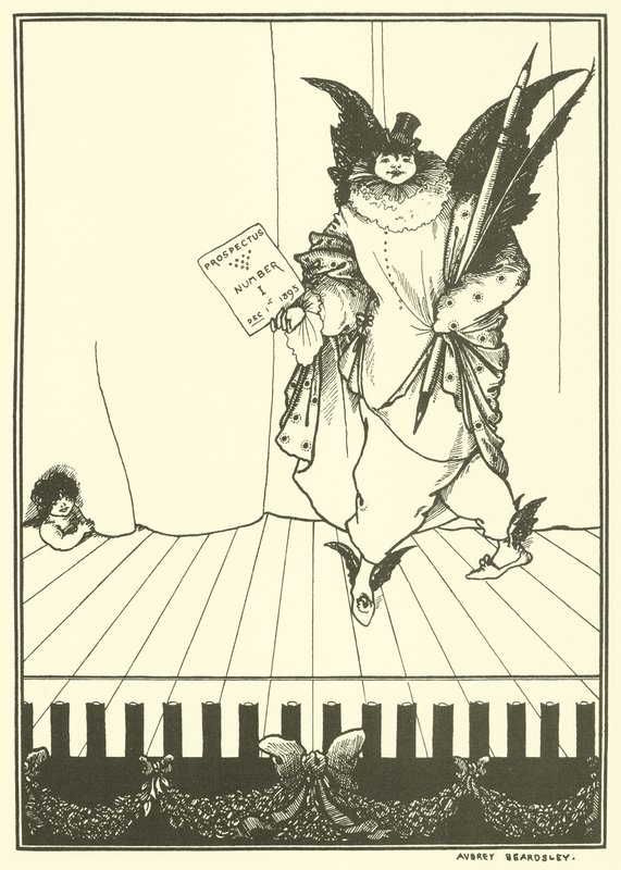 Design för prospektet för The Savoy av Aubrey Beardsley