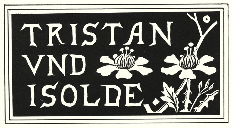 Design från omslaget till Aubrey Beardsleys kopia av "Tristan Und Isolde" av Aubrey Beardsley