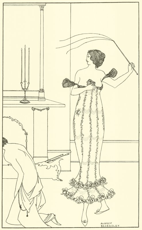Frontispice, den fullständiga och sanna redogörelsen för Earl Lavenders underbara uppdrag av Aubrey Beardsley