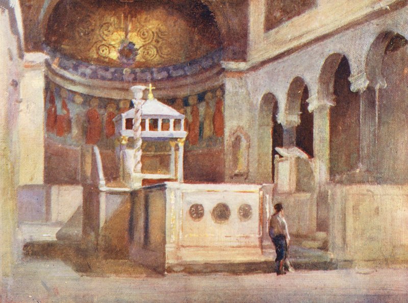 Rom: S Clemente (färglitografi) av Aubrey Waterfield