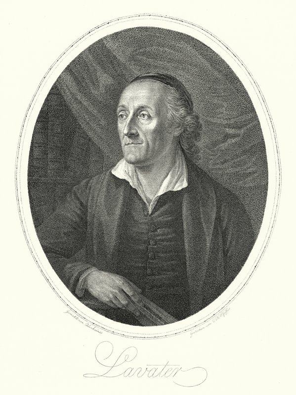 Johann Kaspar Lavater, schweizisk teolog, författare och fysiognost (gravyr) av August Friedrich Oelenhainz