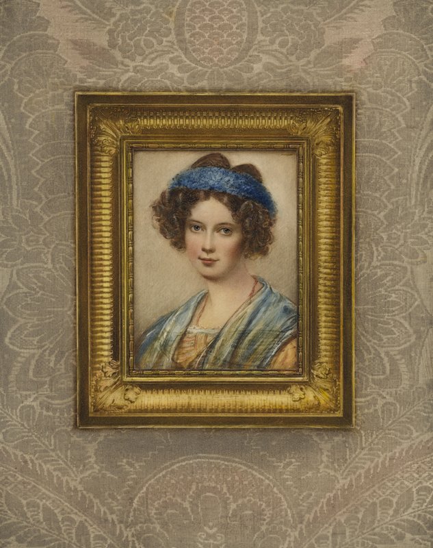 Porträtt av Ludwig von Borstells hustru av August Grahl
