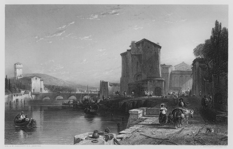 The Port of Leghorn, från bilden i Vernon Gallery (gravyr) av Augustus Wall (after) Callcott