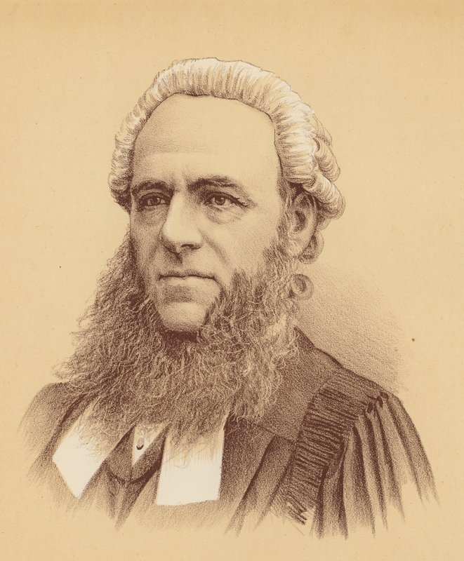 Hans höghet herr domare Foster (färglitografi) av Australian School