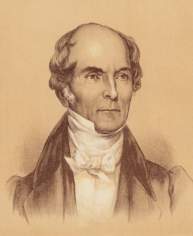 Sir Francis Forbes, förste chefsdomare i New South Wales (färglitografi) av Australian School
