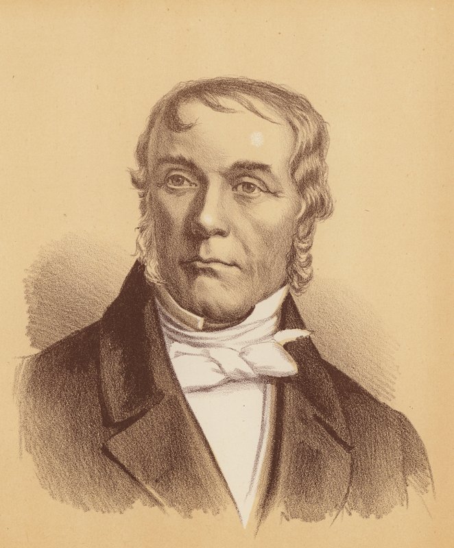 William Faithfull, Esquire (färglitografi) av Australian School