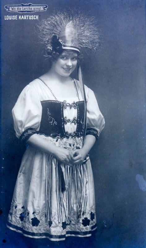 Louise Kartousch, österrikisk operasångerska (s/v foto) av Austrian Photographer