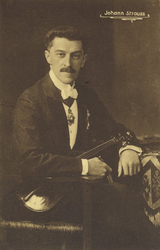 Porträtt av Johann Strauss III av Austrian Photographer