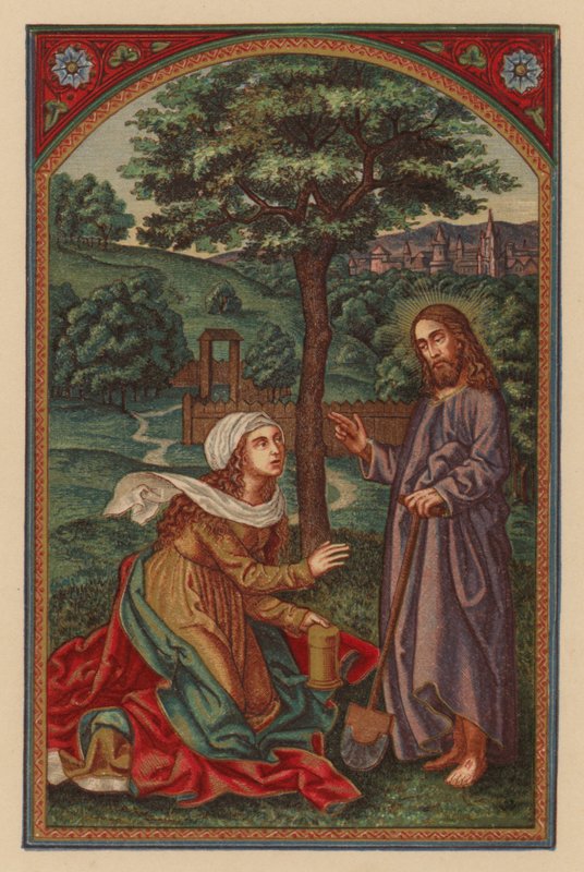 Jesus säger till henne: Maria! (kromolit) av Austrian School