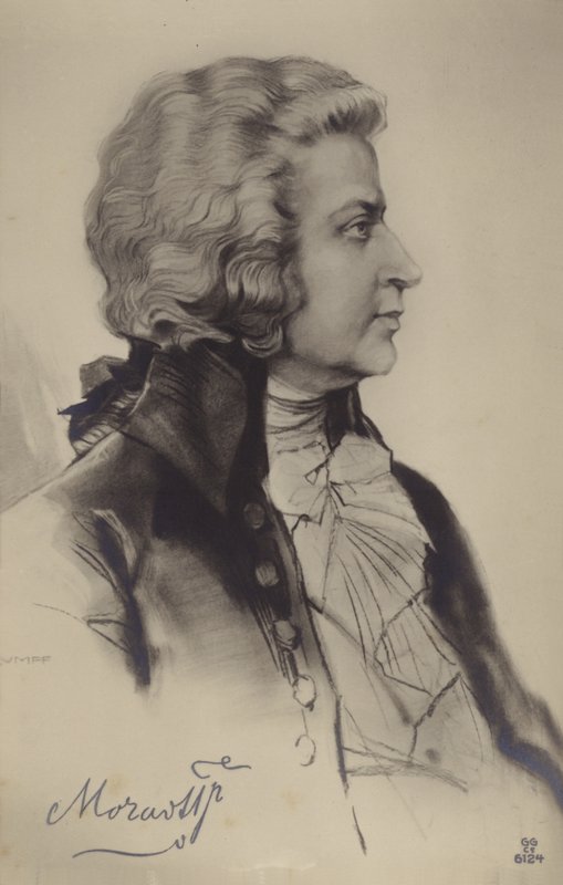 Porträtt av Wolfgang Amadeus Mozart av Austrian School