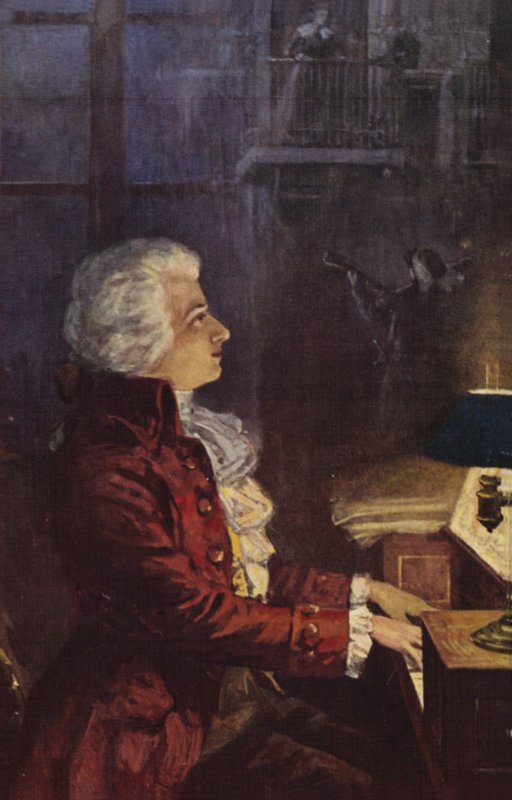 Porträtt av Wolfgang Amadeus Mozart av Austrian School