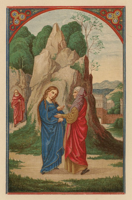 Visitation B M V (chromolith) av Austrian School