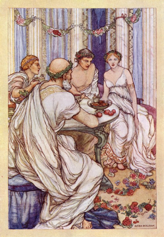 John Keats: Lamia (färg litho) av Averil Mary Burleigh
