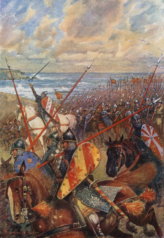 Vilhelm Erövrarens landstigning i England, 28 september 1066 av B. Granville Baker