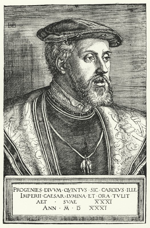 Karl V, helige romerske kejsare av Barthel after Beham