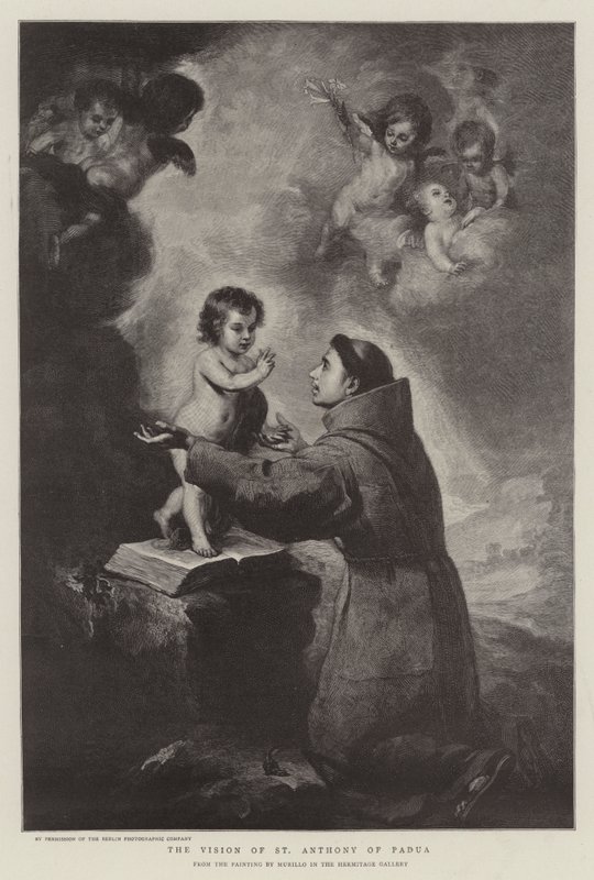 Visionen av den helige Antonius av Padua av Bartolomé Esteban Murillo