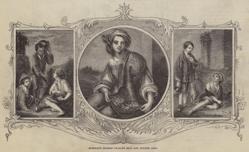 Murillos spanska bondpojkar och blomsterflicka av Bartolomé Esteban Murillo