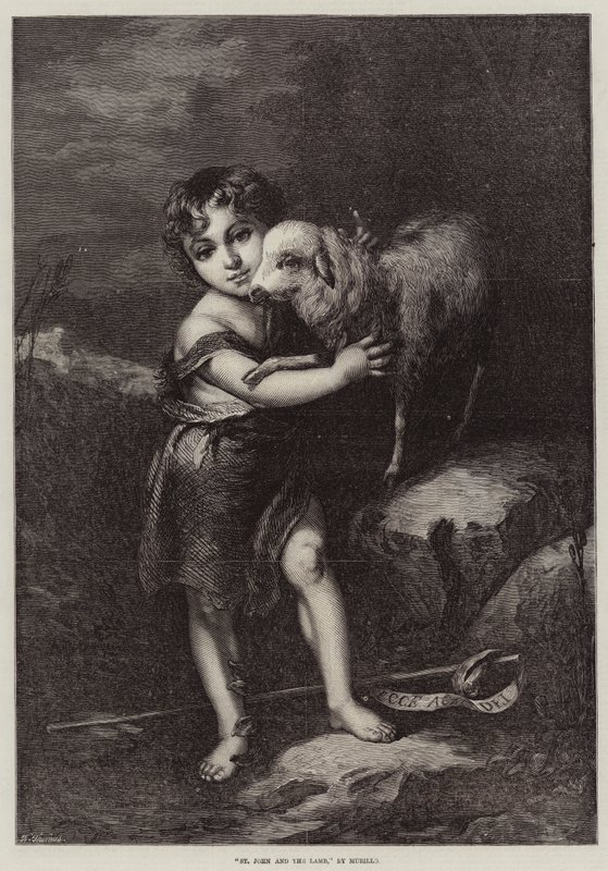 Johannes och Lammet av Bartolomé Esteban Murillo