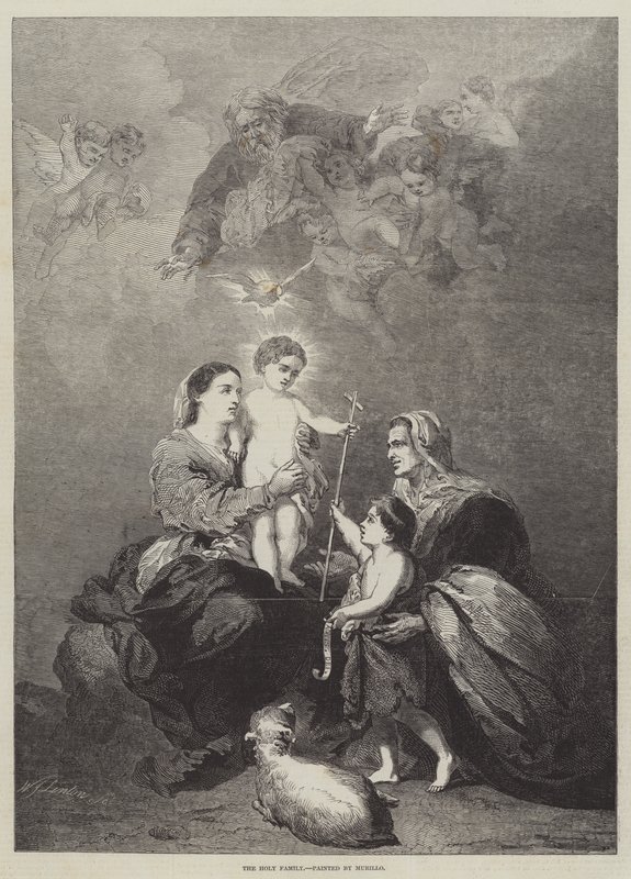 Den heliga familjen av Bartolomé Esteban Murillo