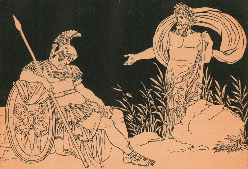Aeneas och Tibern av Bartolomeo Pinelli