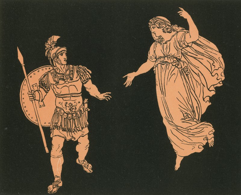 Aeneas och Creusas skugga av Bartolomeo Pinelli