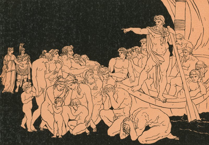 Charon och spökena av Bartolomeo Pinelli