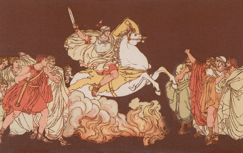 Curtius hoppar in i avgrunden av Bartolomeo Pinelli