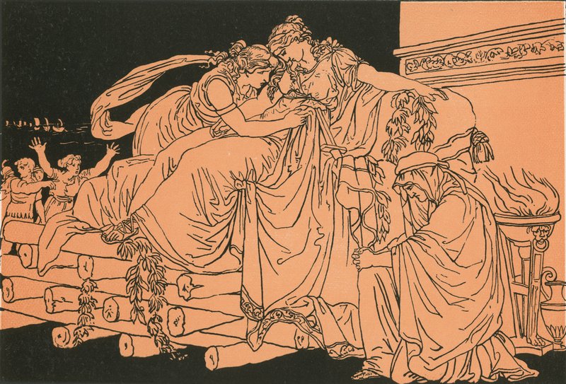 Dido på begravningshögen av Bartolomeo Pinelli
