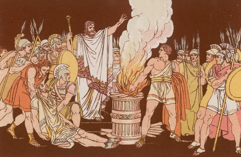 Mutius Scaevola före Lars Porsenna av Bartolomeo Pinelli