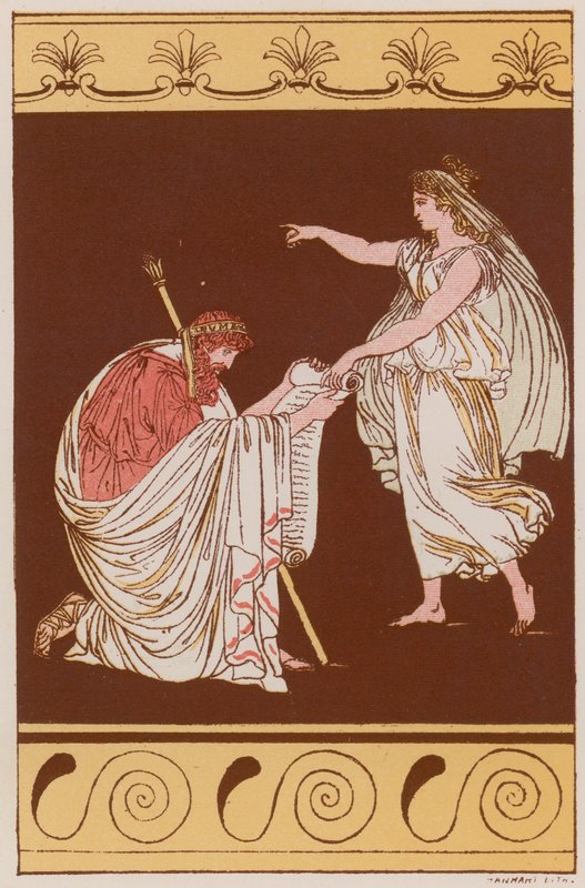 Numa Pompilius och nymfen Egeria av Bartolomeo Pinelli
