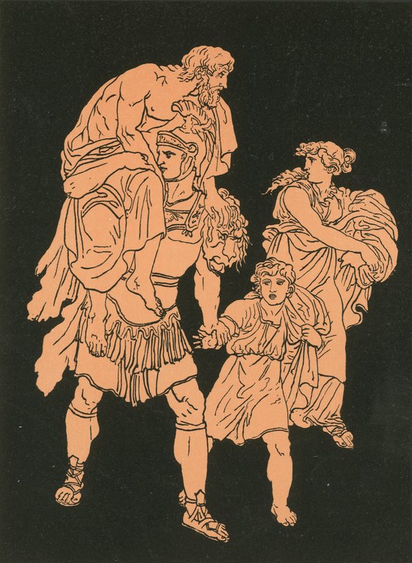 Flygningen från Troja av Bartolomeo Pinelli