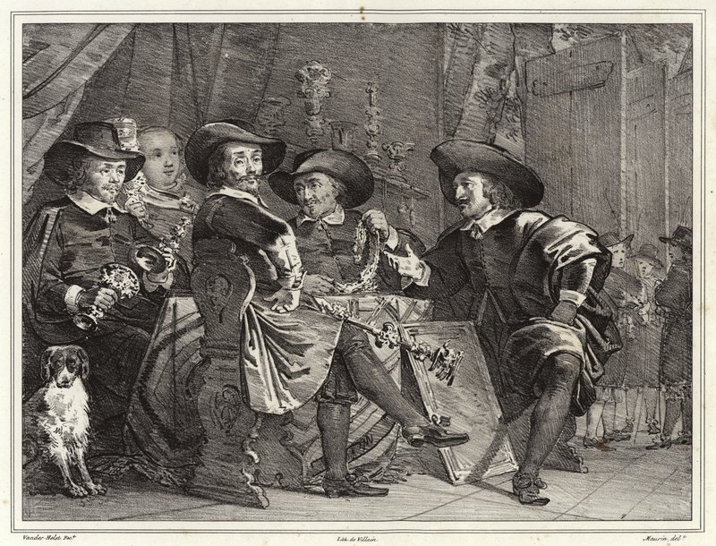 Guvernörer för bågskyttarnas medborgargarde, Amsterdam av Bartolomeus van der Helst