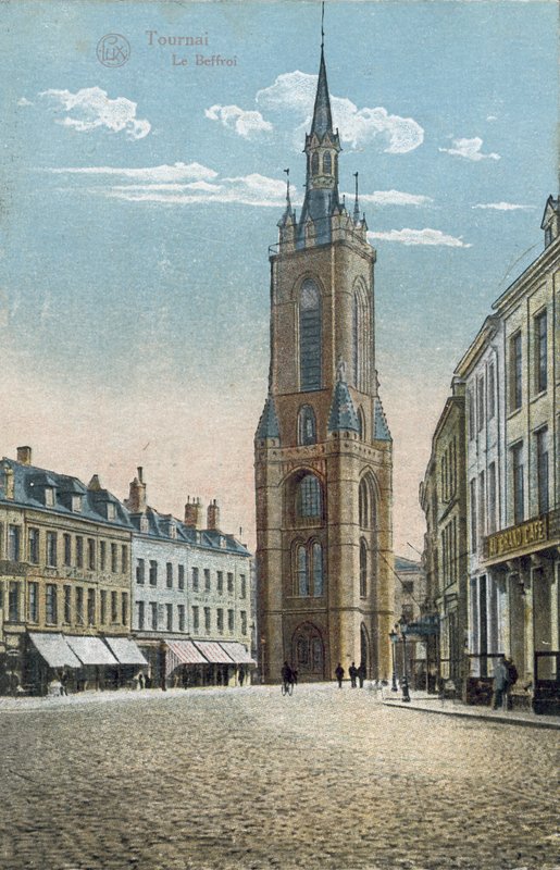 Tournai: Klockstapeln (foto i färg) av Belgian Photographer
