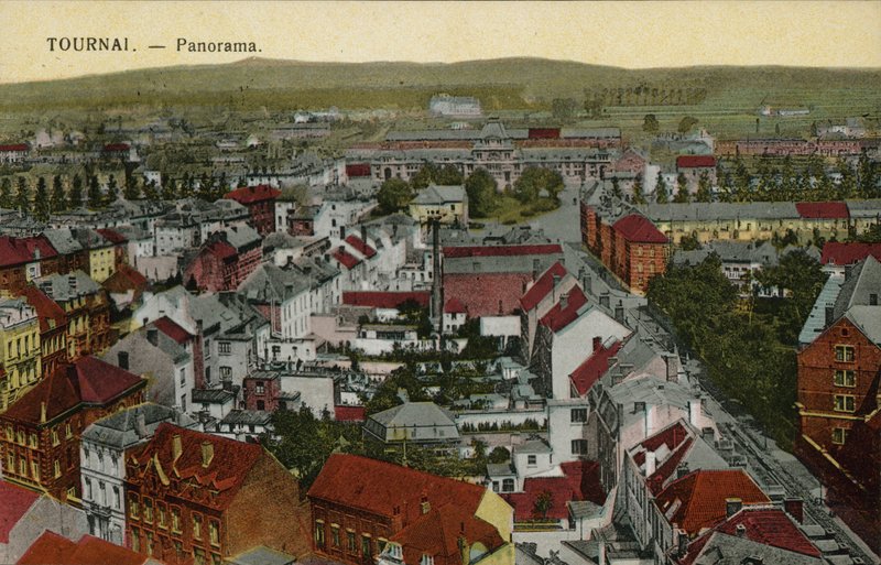 Tournai: Panorama (färgfoto) av Belgian Photographer