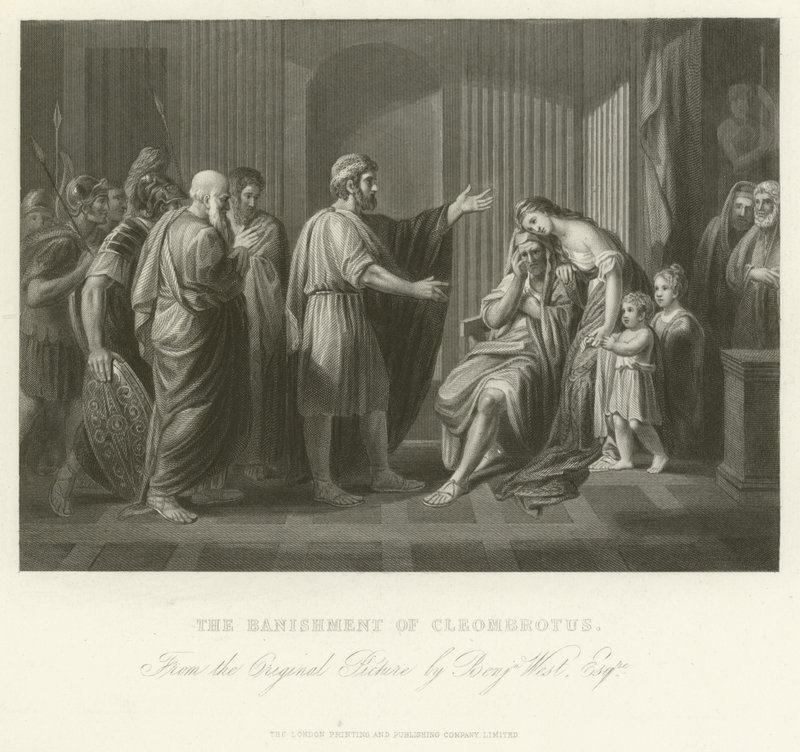 Förvisningen av Cleombrotus av Benjamin West