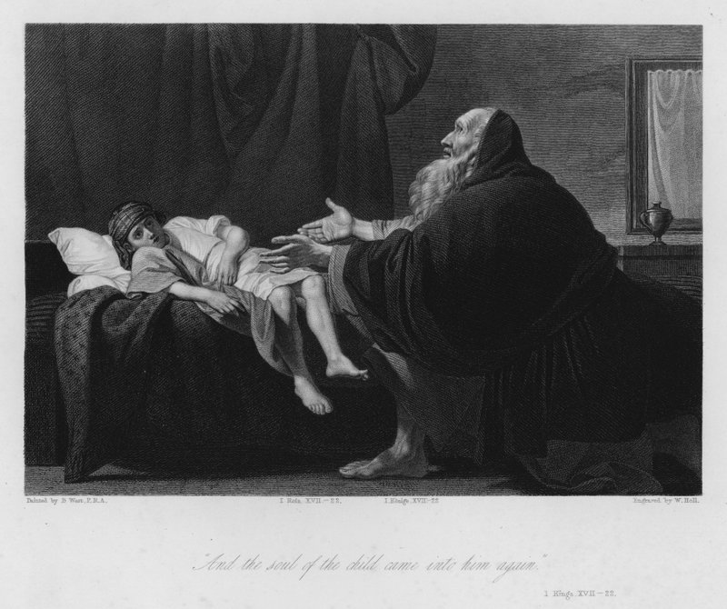 Elia uppfostrar änkans son av Benjamin (after) West