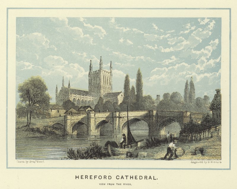 Hereford Cathedral, utsikt från floden av Benjamin Baud